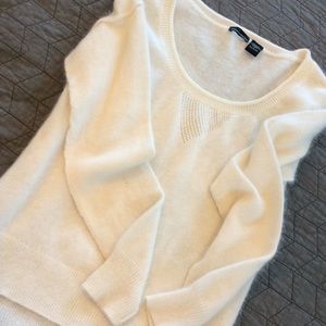 Cream colored angora sweater. Soft as a cloud L
